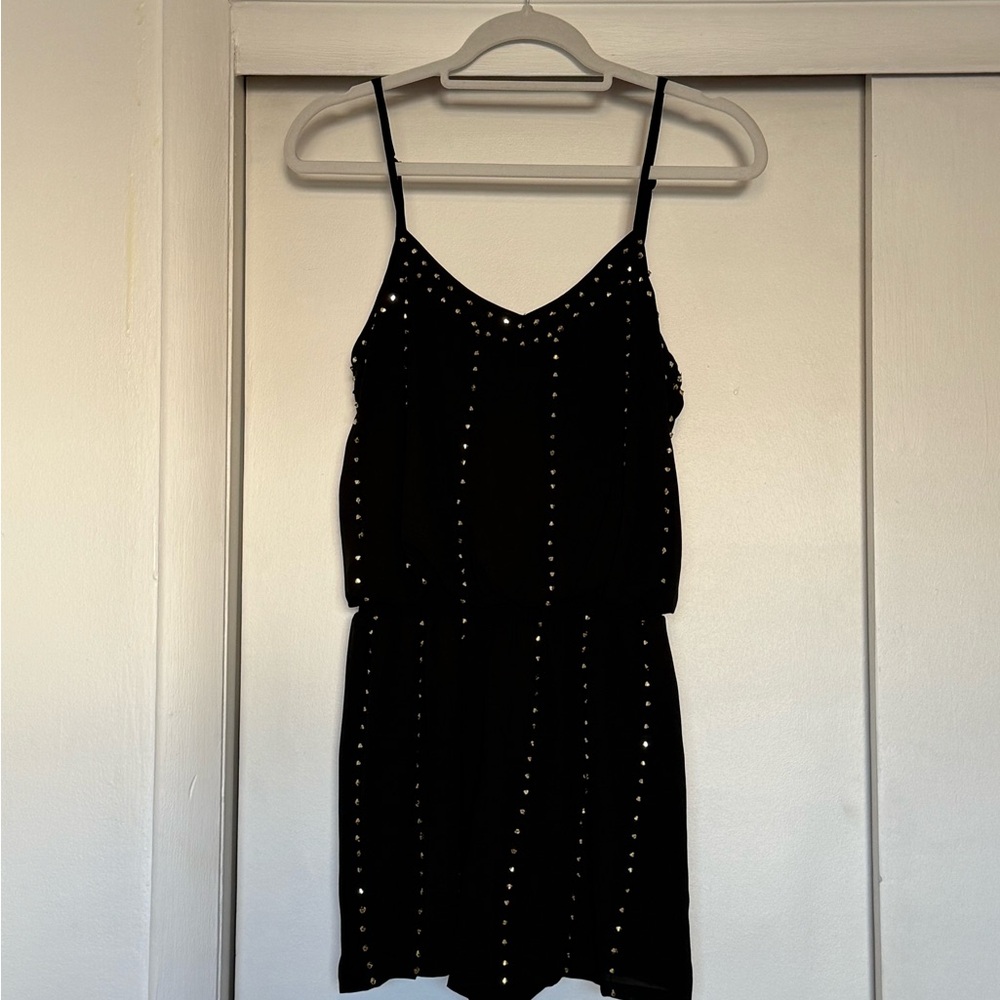 Black Studded Romper